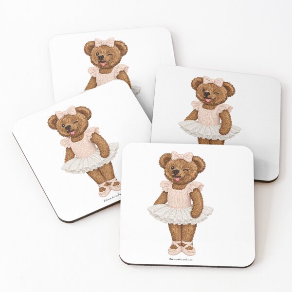 Item preview, Cute Preppy Teddy Bear Ballerina designed and sold by BUABUABUA.