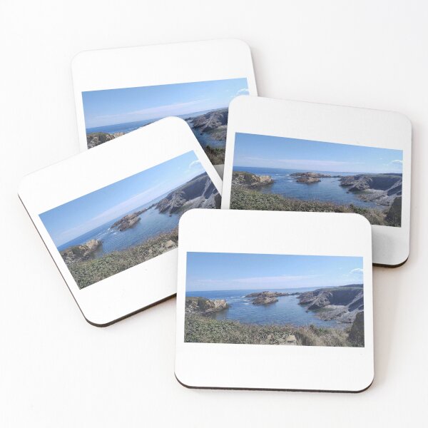 Item preview, Rugged Blue Cove - Dramatic Rocky Cliffs and Crystal Clear Ocean designed and sold by SMARRIMENTO BLU.