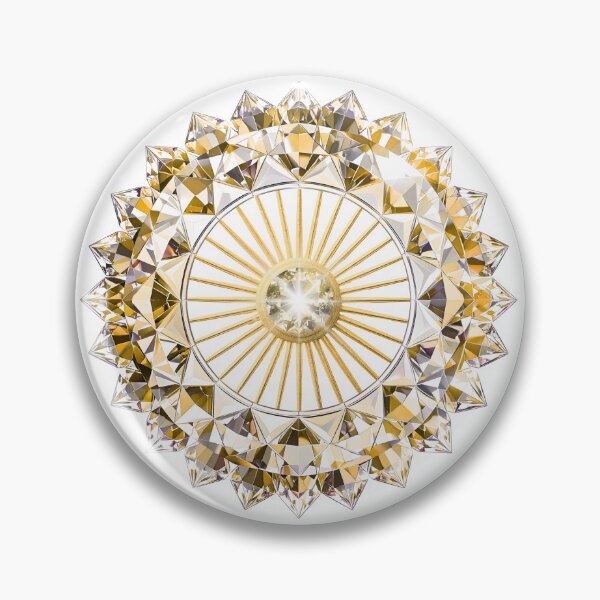 Item preview, Radiant Golden Crystal Mandala Luxury Geometric Art designed and sold by MinimalAurashop.