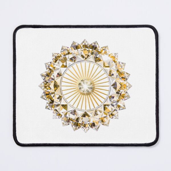 Item preview, Radiant Golden Crystal Mandala Luxury Geometric Art designed and sold by MinimalAurashop.