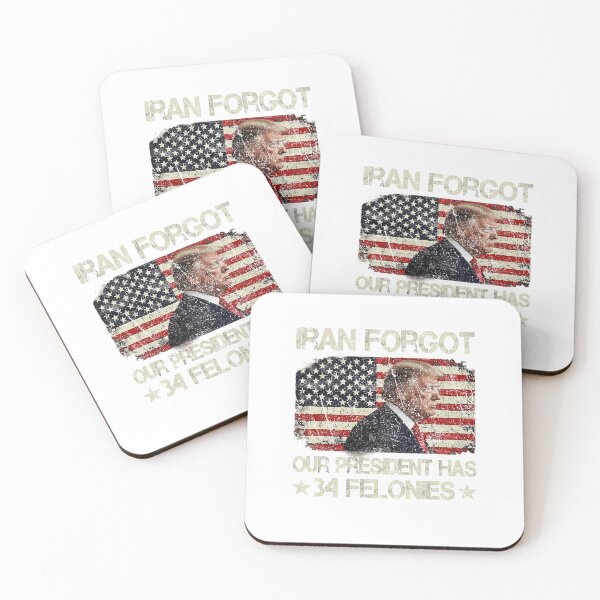 Item preview, Iran Forgot Our President Has 34 Felonies Vintage US Flag designed and sold by Alexisflatley.