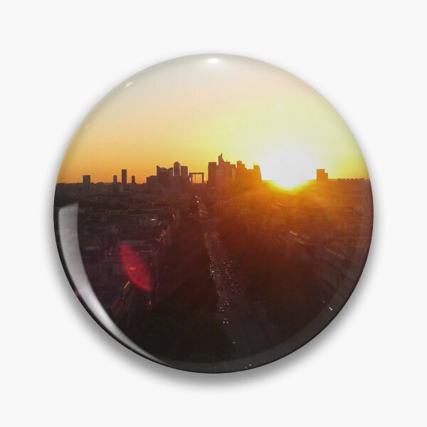 Item preview, La Defense Paris Sunset View from Arc de Triomphe – Backlit Silhouette designed and sold by ernestynart.