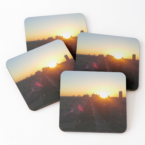 Item preview, La Defense Paris Sunset View from Arc de Triomphe – Backlit Silhouette designed and sold by ernestynart.