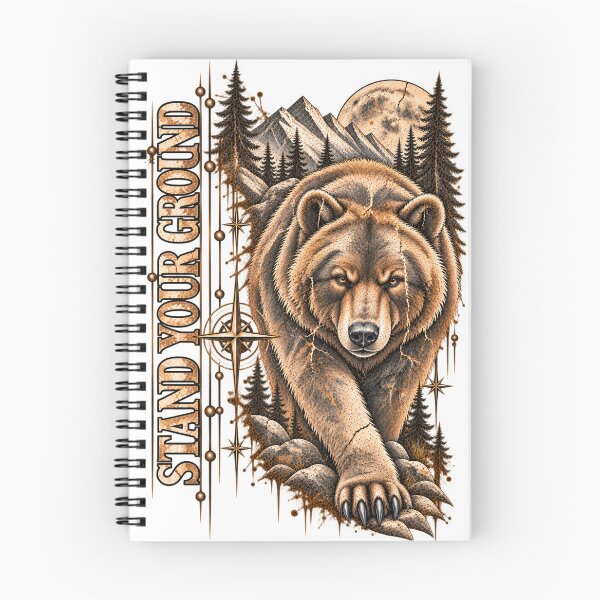 Item preview, Stand Your Ground Grizzly Bear Vintage Wildlife Graphic T-Shirt designed and sold by RG3D Project .