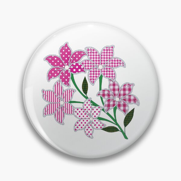 Item preview, Pink flowers, polka dots, gingham, stripes and houndstooth patterns designed and sold by Lennylindesigns.