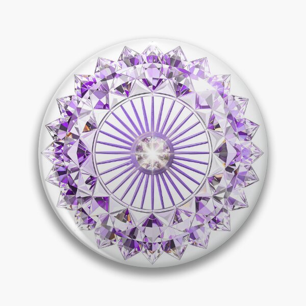Item preview, Royal Purple Crystal Mandala Luxury Geometric Art designed and sold by MinimalAurashop.