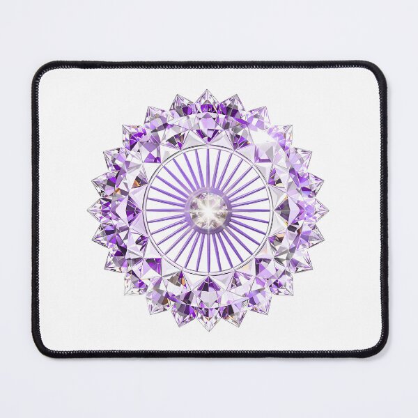 Item preview, Royal Purple Crystal Mandala Luxury Geometric Art designed and sold by MinimalAurashop.