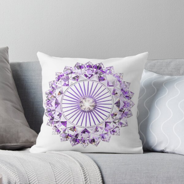 Item preview, Royal Purple Crystal Mandala Luxury Geometric Art designed and sold by MinimalAurashop.
