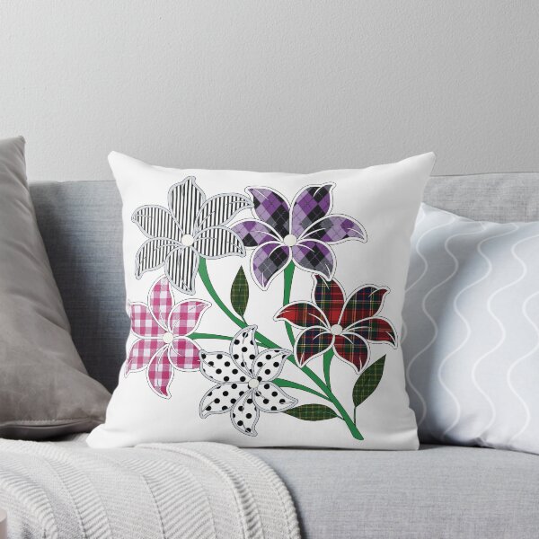 Item preview, Multicolour flowers, polka dots, gingham, tartan, argyle, patterns designed and sold by Lennylindesigns.