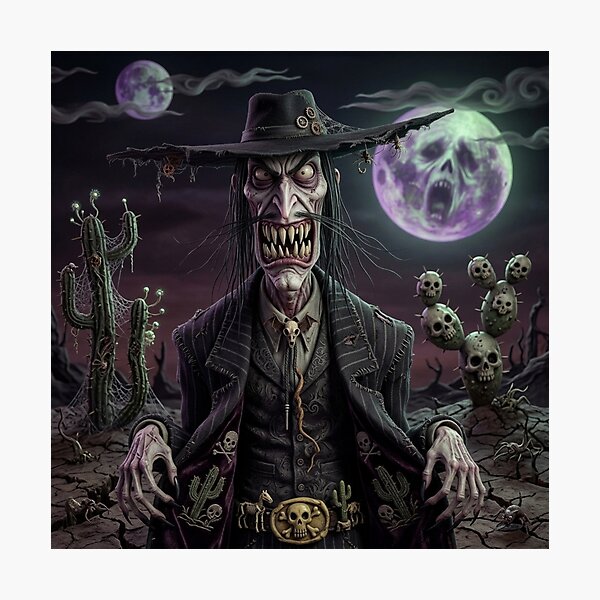 Item preview, Dark Stranger Western Bounty Hunter cowboy fantasy art designed and sold by Vintage Designs +.