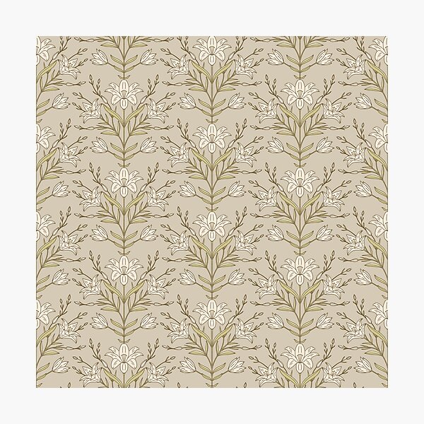Item preview, Floral Lily Geometric Pattern designed and sold by Aycany Design.