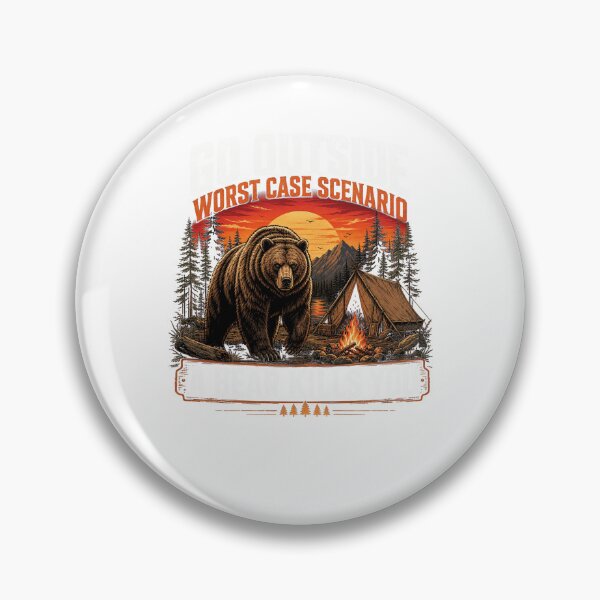 Item preview, Go Outside Worst Case Scenario Bear Camping designed and sold by PositivoC.