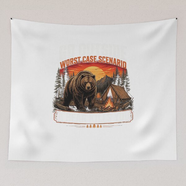 Item preview, Go Outside Worst Case Scenario Bear Camping designed and sold by PositivoC.