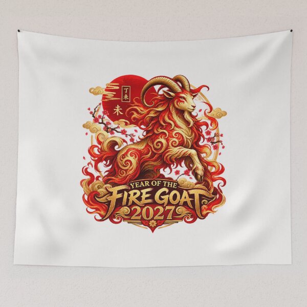 Item preview, Chinese New Year of the Fire Goat 2027 - Chinese Zodiac Lunar New Year designed and sold by Genius Geek.