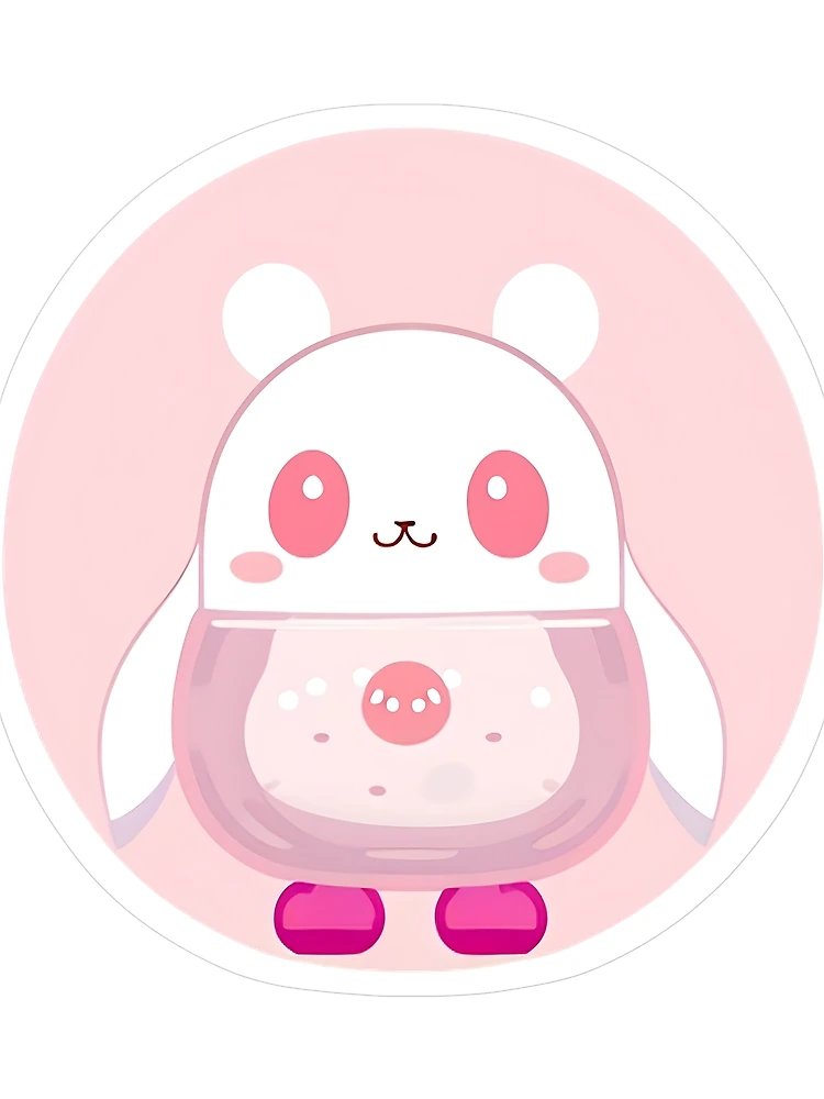 Thumbnail 3 of 3, Scarf, Pink Rabbit with Piglet Pattern designed and sold by For-Cat Studio.