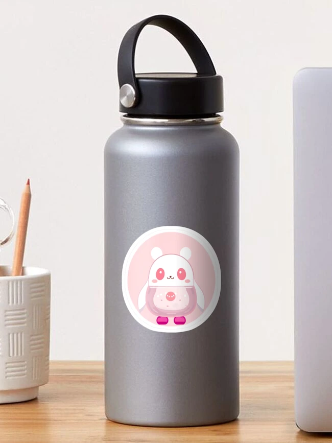 Thumbnail 1 of 3, Sticker, Pink Rabbit with Piglet Pattern designed and sold by For-Cat Studio.