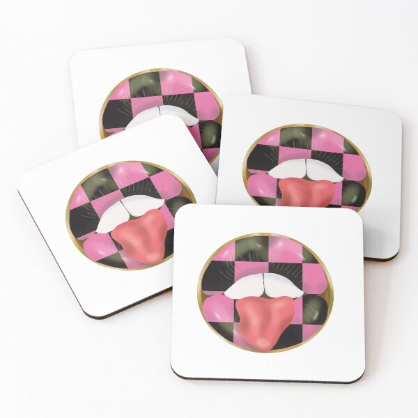 Item preview, Rebel Lips Pop Art – blocks black pink tongue designed and sold by GoldenRebels.