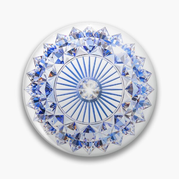 Item preview, Sapphire Blue Crystal Mandala Luxury Geometric Art designed and sold by MinimalAurashop.