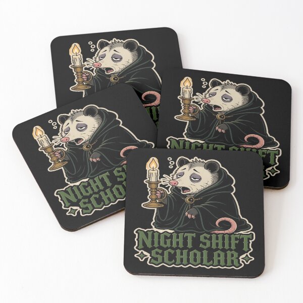 Item preview, Night Shift Scholar Funny Opossum Dark Academia designed and sold by PozivoPlus.