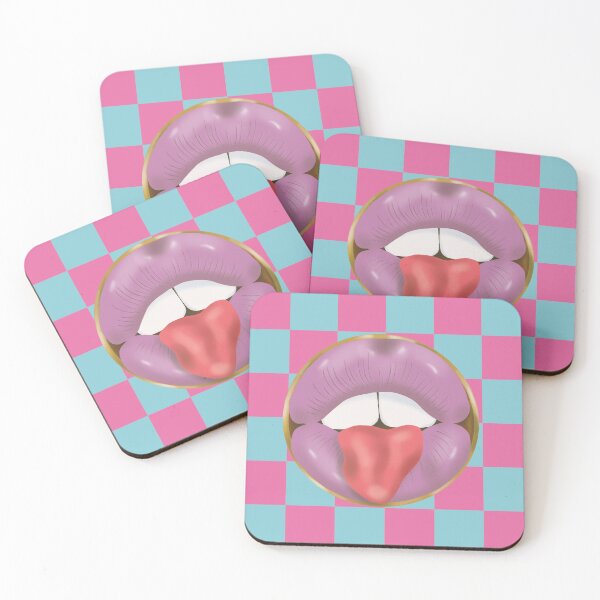 Item preview, Rebel Lips Pop Art – Duotone blocks pink blue lila Lips designed and sold by GoldenRebels.