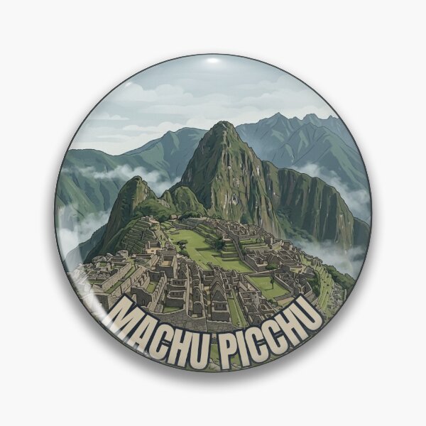 Item preview, Machu Picchu Travel Badge – Peru Vintage Souvenir designed and sold by DesignMaxa.