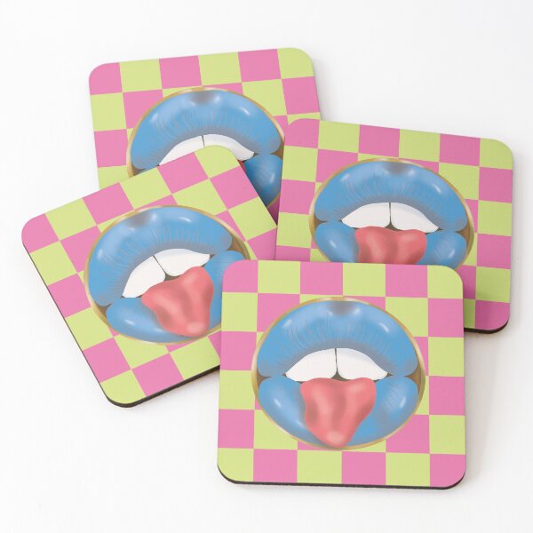 Item preview, Rebel Lips Pop Art – Duotone blocks pink green blue Lips designed and sold by GoldenRebels.