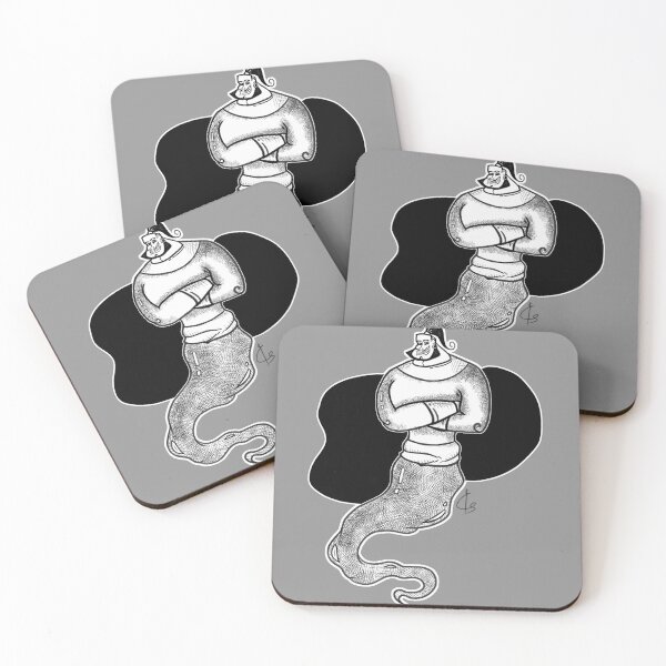 Item preview, Aladdin Genie Floating Cartoon Sketch designed and sold by ArielIturra.