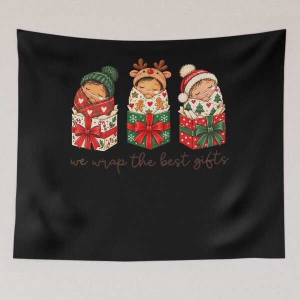 Item preview, We Wrap The Best Gifts Christmas NICU Babies designed and sold by OLAKONA.