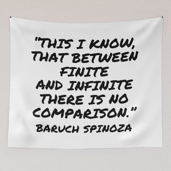 Item preview, Between Finite and Infinite - Baruch Spinoza Quote designed and sold by 4ever-Undaunted.