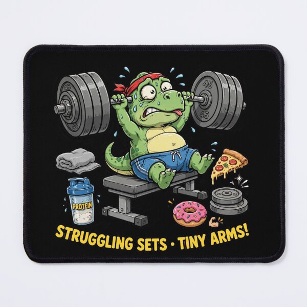Item preview, Funny T-Rex Gym Shirt Struggling Sets Tiny Arms - Dinosaur Workout designed and sold by StrongEveryDayStore.