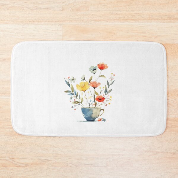 Item preview, Cute Watercolor Floral Teacup Art for Tea Lovers designed and sold by Sweetvoilet.