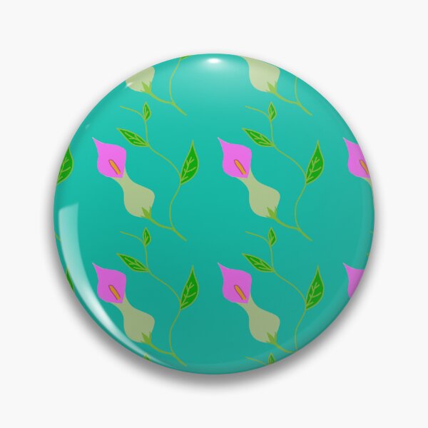 Item preview, Minimalist Pink Calla Lily & Teal Botanical Leaf Pattern designed and sold by OurBrightlife.