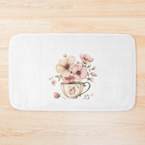Item preview, Cute Watercolor Floral Teacup Art for Tea Lovers designed and sold by Sweetvoilet.