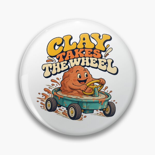 Item preview, Clay Drives Away on a Pottery Wheel designed and sold by Pixdot.