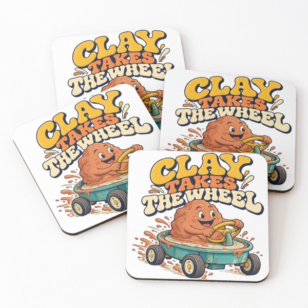 Item preview, Clay Drives Away on a Pottery Wheel designed and sold by Pixdot.