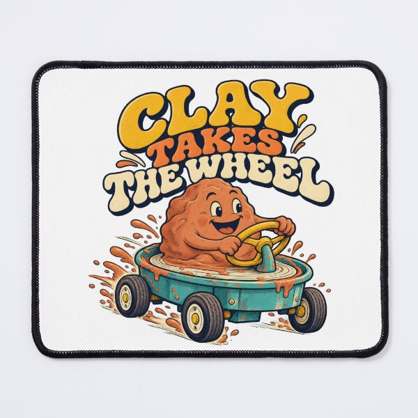 Item preview, Clay Drives Away on a Pottery Wheel designed and sold by Pixdot.