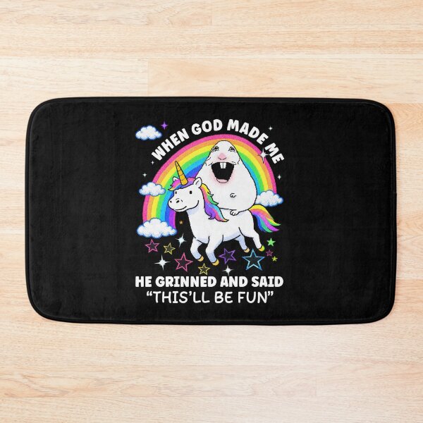 Item preview, When God Made Me He Grinned And Said This Will Be Fun Hamster Meme designed and sold by Hedoraxe.