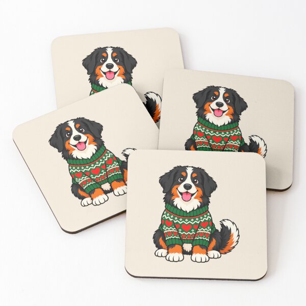 Item preview, Bernese Mountain Dog in a Christmas Sweater designed and sold by LV-creator.