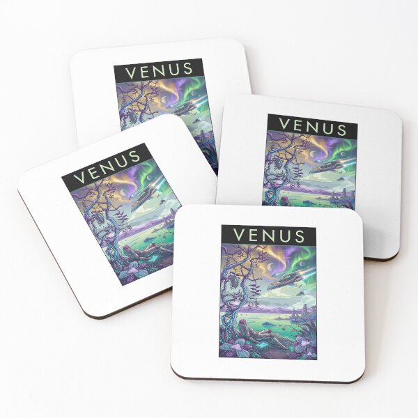 Item preview, Venus Sci-Fi Travel Poster - Futuristic Space Art designed and sold by ArtworkNorth.