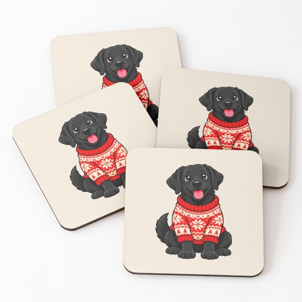 Item preview, Black Labrador in a Christmas sweater designed and sold by LV-creator.