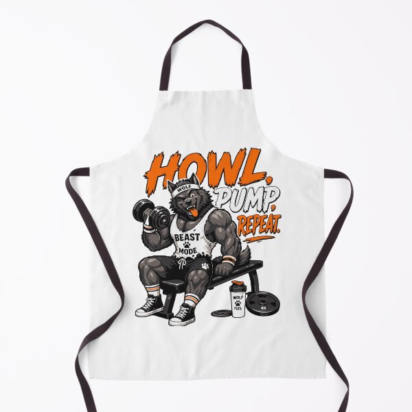 Item preview, Howl Pump Repeat - Werewolf Gym Workout Beast Mode Fitness Design designed and sold by Simon-art-land.
