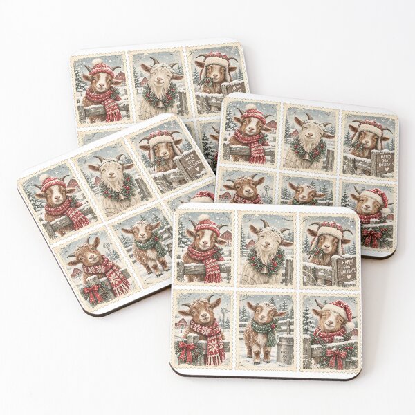 Item preview, Christmas Goat Postage Stamp Holiday Farm designed and sold by DesignArtist.ia.