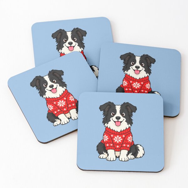 Item preview, Border collie in a Christmas sweater designed and sold by LV-creator.