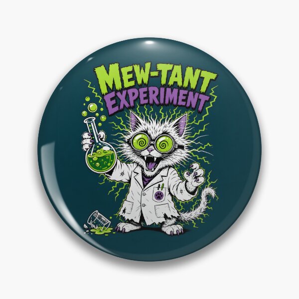 Item preview, Mew-tant Mad Scientist Cat Funny Halloween Design designed and sold by Glitchart66.