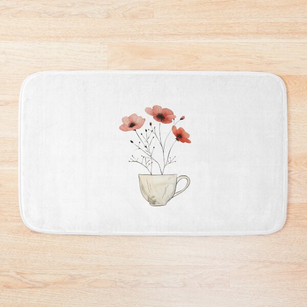 Item preview, Cute Watercolor Floral Teacup Art for Tea Lovers designed and sold by Sweetvoilet.