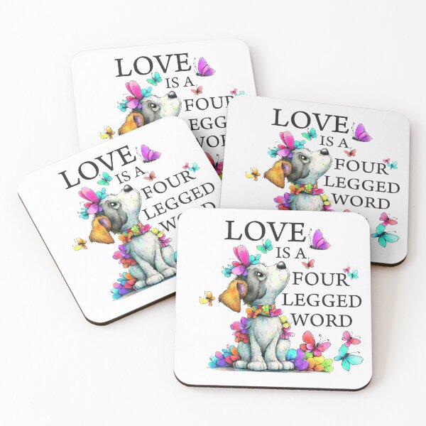 Item preview, Love is a Four Legged Word – Cute Dog Lover Design designed and sold by Muggio.