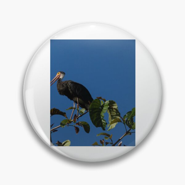 Item preview, Black Stork Perched on Branch designed and sold by wildframe-color.