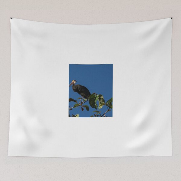 Item preview, Black Stork Perched on Branch designed and sold by wildframe-color.