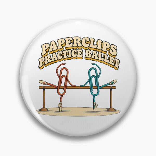 Item preview, Paperclips Practicing Ballet Beside a Desk Barre designed and sold by Pixdot.