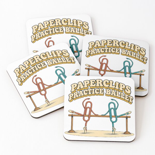 Item preview, Paperclips Practicing Ballet Beside a Desk Barre designed and sold by Pixdot.